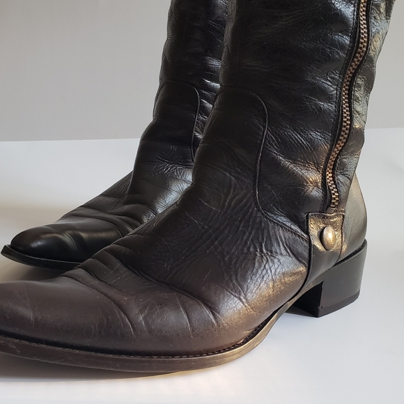 Browns | Leather Knee High Boots - Picture 5 of 13